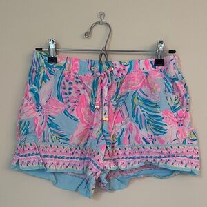 Lilly Pulitzer Pink and Blue High Waist Shorts